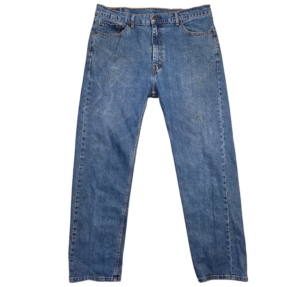 Mens Levi Strauss 505 Jeans‎ Blue Wash Straight Leg Size 38x32 90s Country Retro